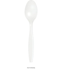 288/Case Bulk White Plastic Spoons