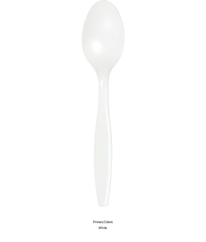 288/Case Bulk White Plastic Spoons