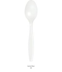 288/Case Bulk White Plastic Spoons