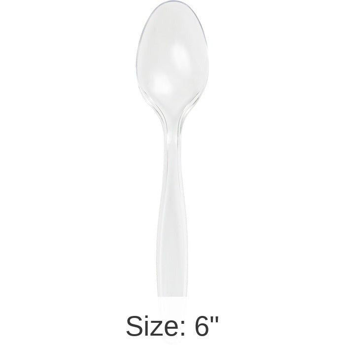 288/Case Bulk Clear Plastic Spoons