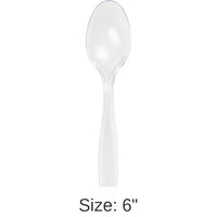 288/Case Bulk Clear Plastic Spoons