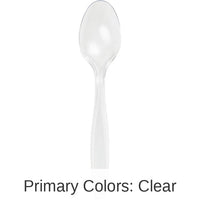 288/Case Bulk Clear Plastic Spoons