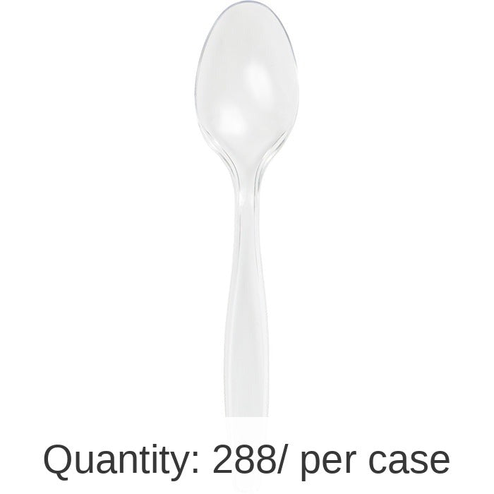 288/Case Bulk Clear Plastic Spoons