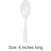 600/Case Bulk Clear Plastic Spoons