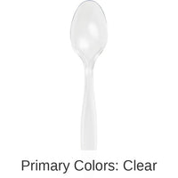 600/Case Bulk Clear Plastic Spoons