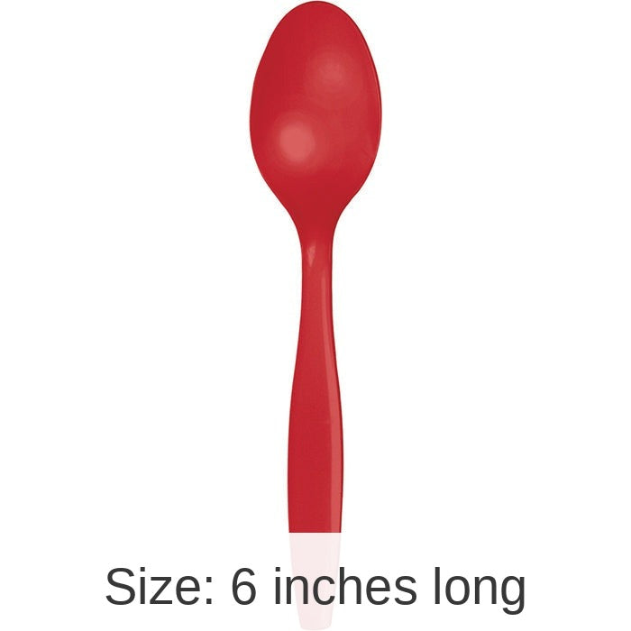 288/Case Bulk Classic Red Plastic Spoons