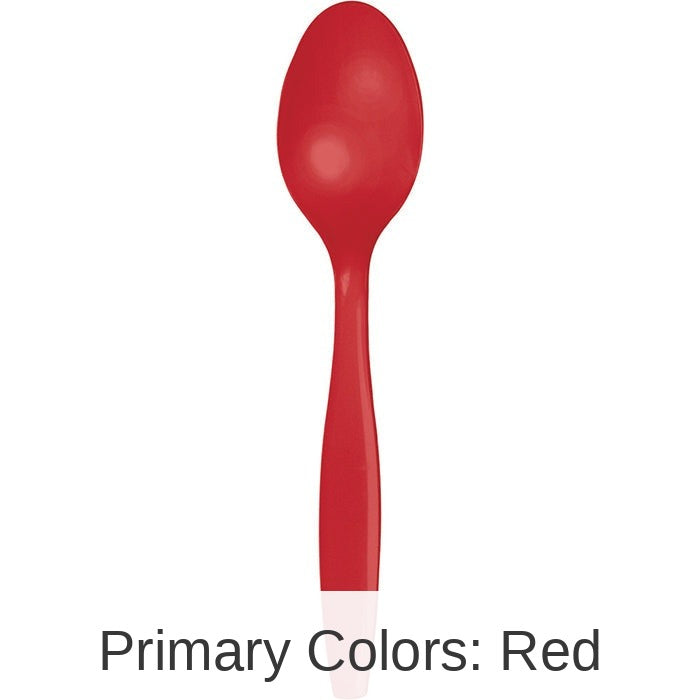 288/Case Bulk Classic Red Plastic Spoons
