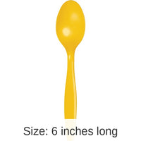 288/Case Bulk School Bus Yellow Plastic Spoons
