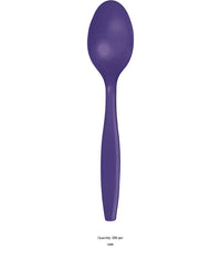 288/Case Bulk Purple Plastic Spoons
