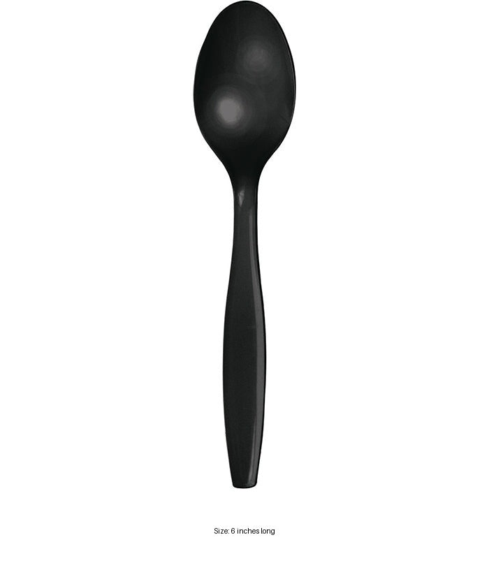 288/Case Bulk Black Velvet Plastic Spoons