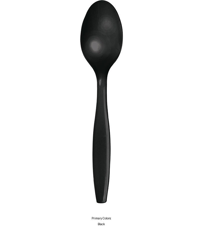 288/Case Bulk Black Velvet Plastic Spoons