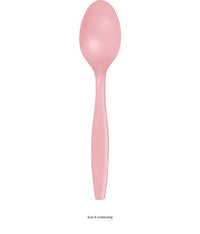 288/Case Bulk Classic Pink Plastic Spoons