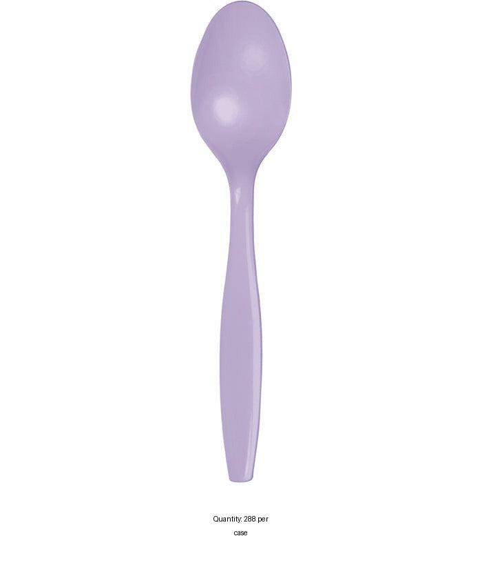 288/Case Bulk Luscious Lavender Plastic Spoons