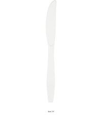 288/Case Bulk White Plastic Knives