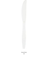 288/Case Bulk White Plastic Knives