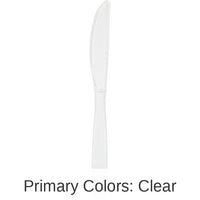 288/Case Bulk Clear Plastic Knives