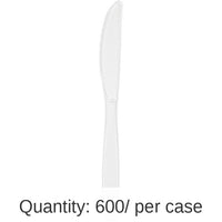 600/Case Bulk Clear Plastic Knives