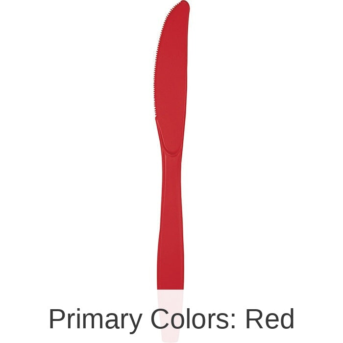 288/Case Bulk Classic Red Plastic Knives