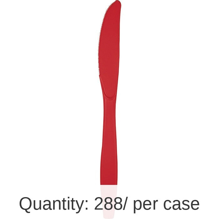 288/Case Bulk Classic Red Plastic Knives