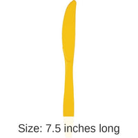 288/Case Bulk School Bus Yellow Plastic Knives