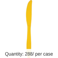 288/Case Bulk School Bus Yellow Plastic Knives