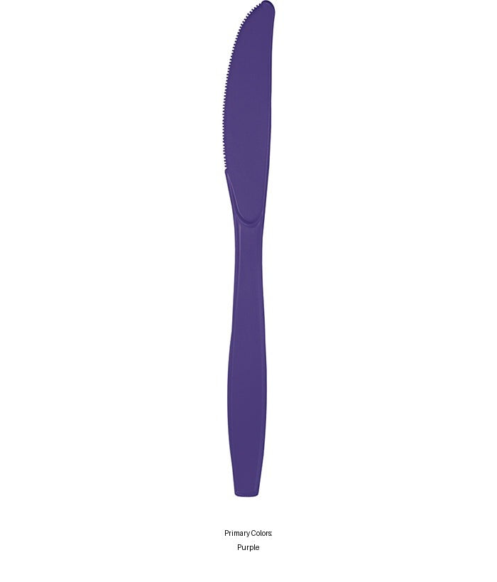 288/Case Bulk Purple Plastic Knives