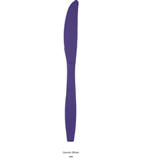 288/Case Bulk Purple Plastic Knives