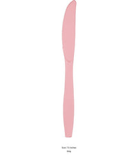 288/Case Bulk Classic Pink Plastic Knives