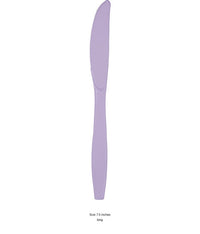 288/Case Bulk Luscious Lavender Plastic Knives