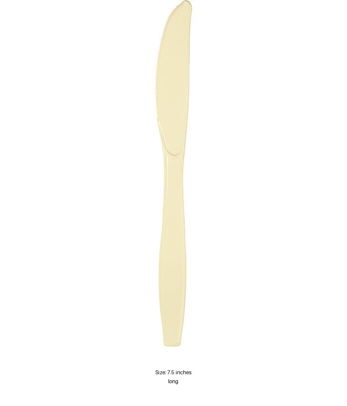 288/Case Bulk Ivory Plastic Knives