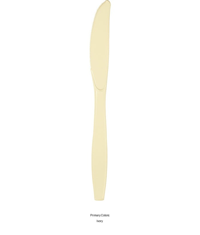 288/Case Bulk Ivory Plastic Knives