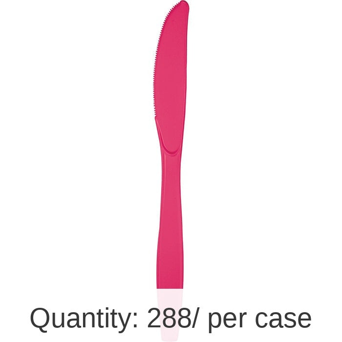 288/Case Bulk Hot Magenta Plastic Knives