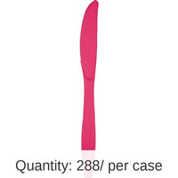 288/Case Bulk Hot Magenta Plastic Knives