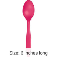 288/Case Bulk Hot Magenta Plastic Spoons