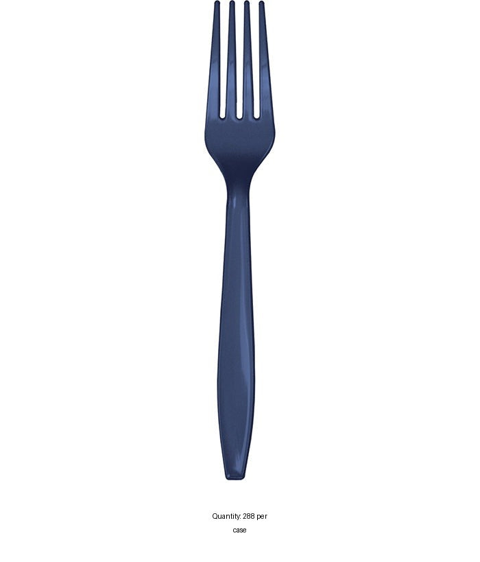 288/Case Bulk Navy Plastic Forks