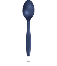 288/Case Bulk Navy Plastic Spoons