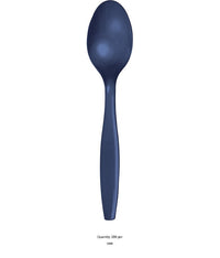 288/Case Bulk Navy Plastic Spoons