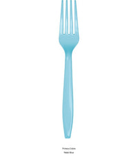 288/Case Bulk Pastel Blue Plastic Forks