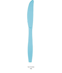 288/Case Bulk Pastel Blue Plastic Knives