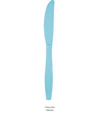 288/Case Bulk Pastel Blue Plastic Knives