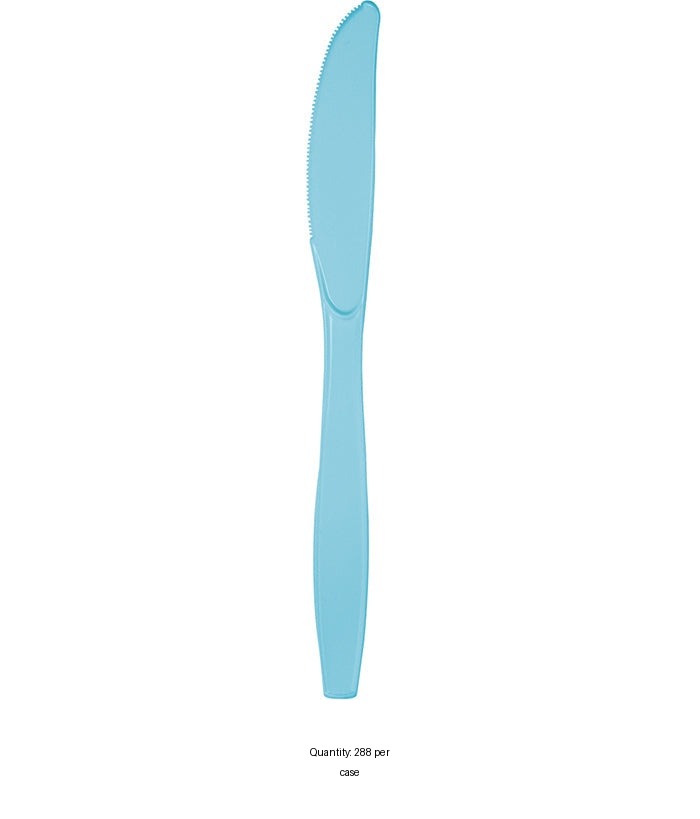 288/Case Bulk Pastel Blue Plastic Knives
