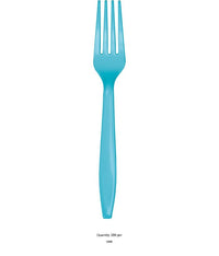 288/Case Bulk Bermuda Blue Plastic Forks