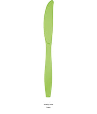 288/Case Bulk Fresh Lime Green Plastic Knives