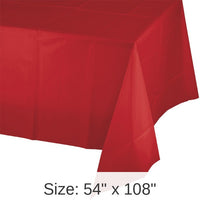 12/Case Bulk Classic Red Plastic Table Covers