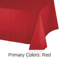 12/Case Bulk Classic Red Plastic Table Covers