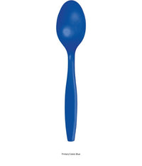 288/Case Bulk Cobalt Blue Plastic Spoons
