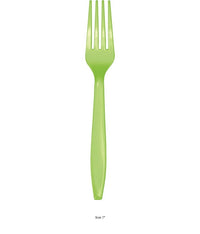 288/Case Bulk Fresh Lime Green Plastic Forks