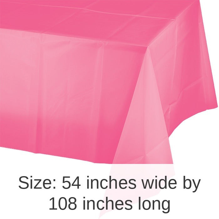 12/Case Bulk Candy Pink Plastic Table Covers