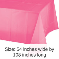 12/Case Bulk Candy Pink Plastic Table Covers