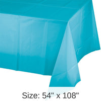 12/Case Bulk Bermuda Blue Plastic Table Covers